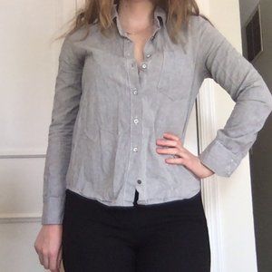 Rag & Bone Grey Linen Button Up Shirt